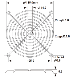 BFG-120M-01 fan guard