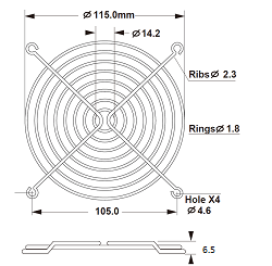 BFG-120M-02 fan guard