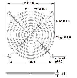 BFG-120MF-05 fan guard