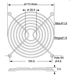 BFG-120M-06 fan guard