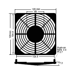 BFG-120P-01 fan guard