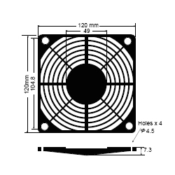 BFG-120P-02 fan guard