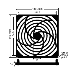 BFG-120P-04 fan guard