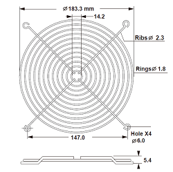 BFG-200M-01 fan guard