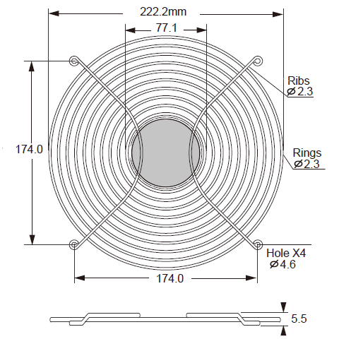 BFG-254MD-01 fan guard