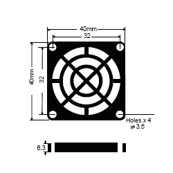 BFG-40P-01 fan guard