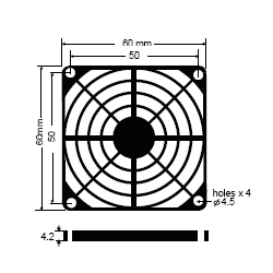 BFG-60P-03 fan guard