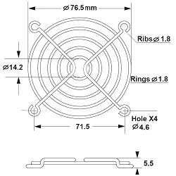 BFG-80M-01 fan guard