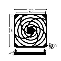 BFG-80P-02 fan guard