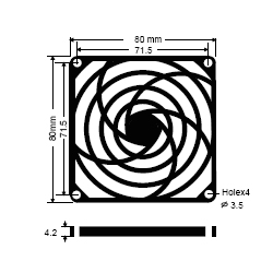 BFG-80P-04 fan guard