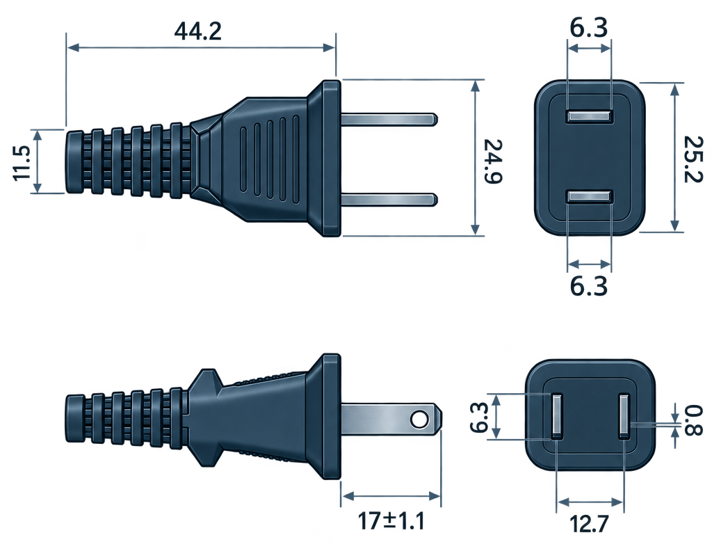 Outline dimension drawing of the BPL-115A