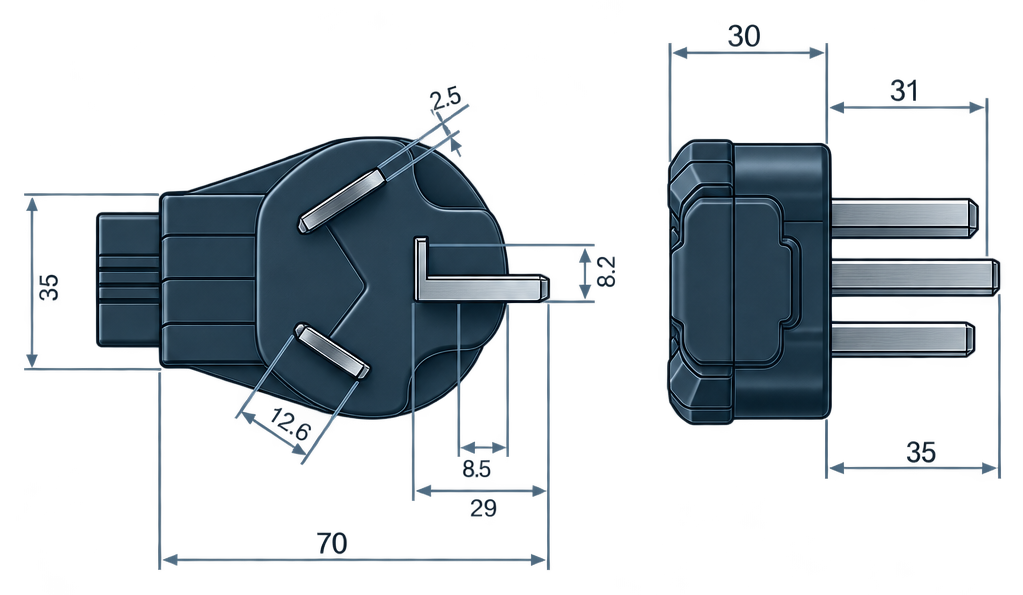 Outline dimension drawing of the BPL-1030A