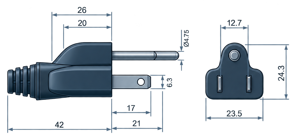 Outline dimension drawing of the BPL-515A