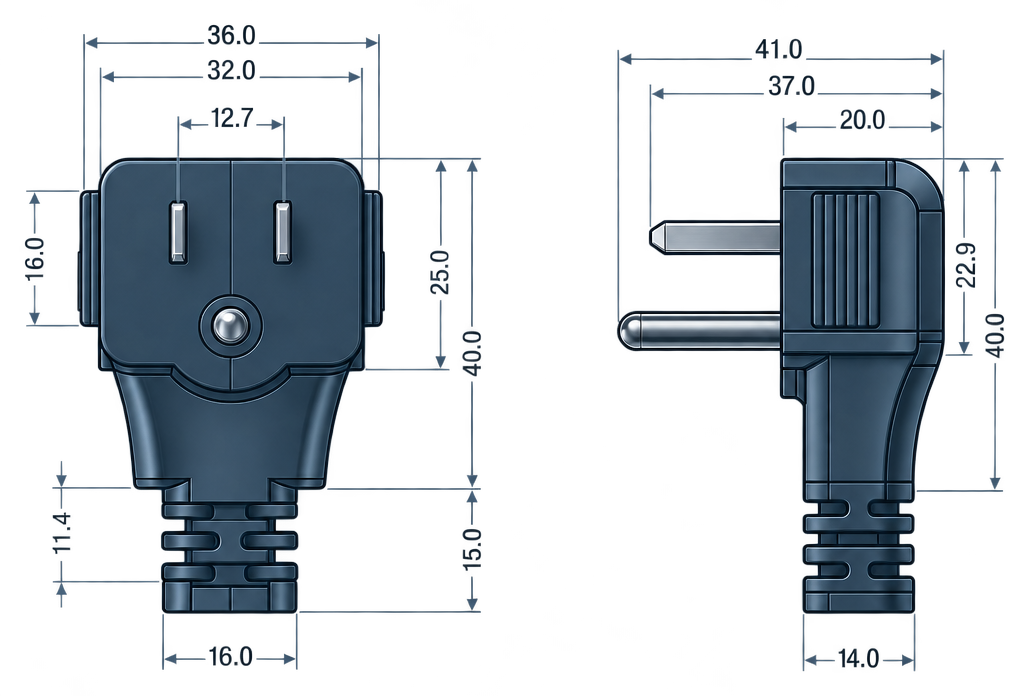 Outline dimension drawing of the BPL-515B