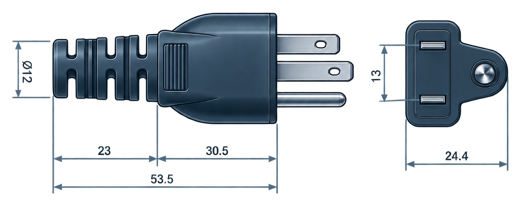 Outline dimension drawing of the BPL-515D