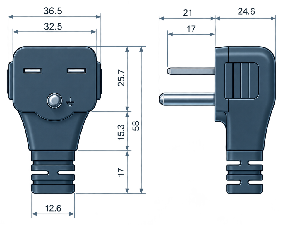 Outline dimension drawing of the BPL-615A