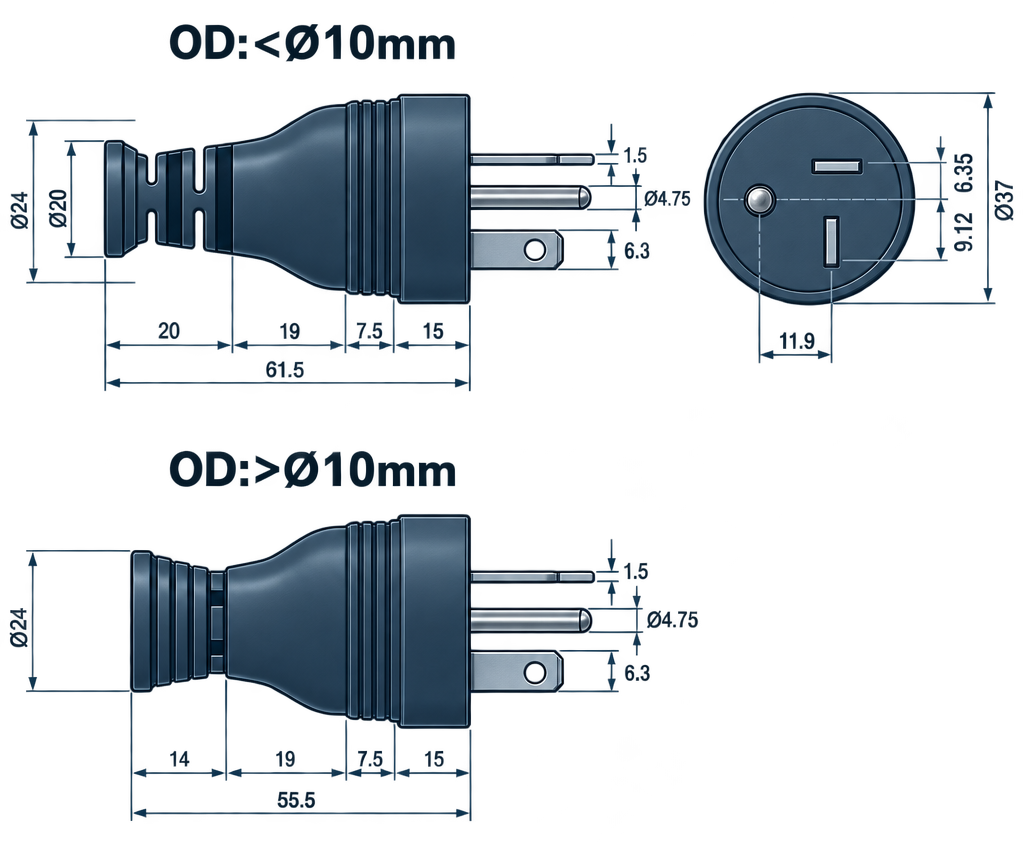 Outline dimension drawing of the BPL-520A