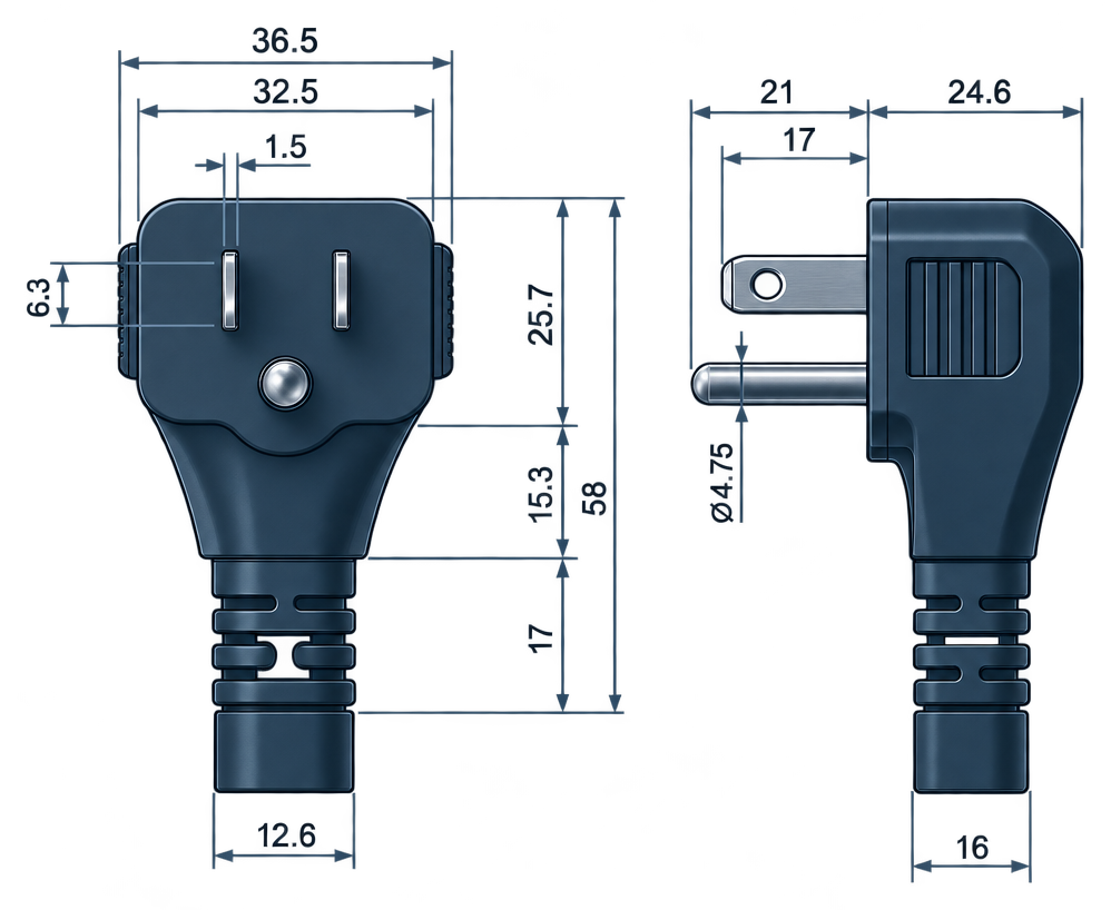 Outline dimension drawing of the BPL-515F