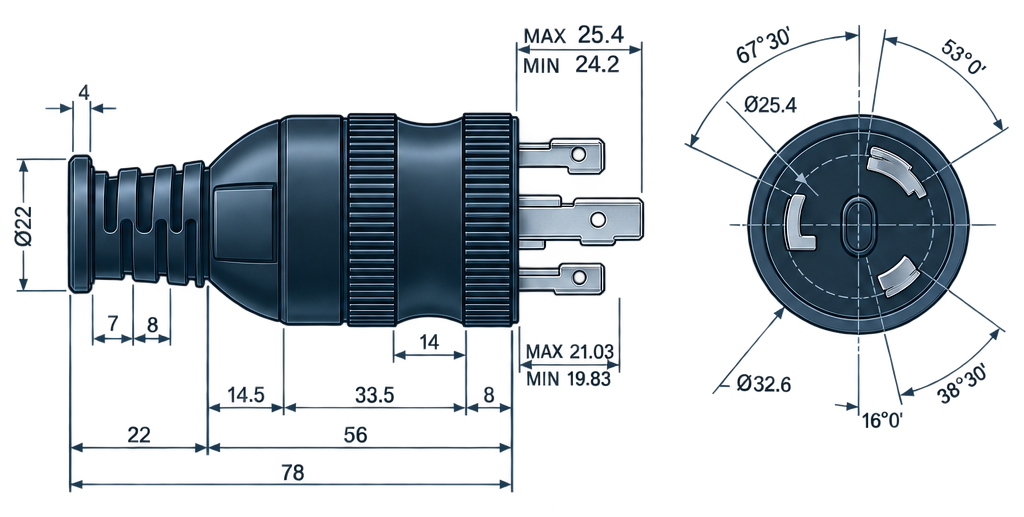 Outline dimension drawing of the BPL-L530A