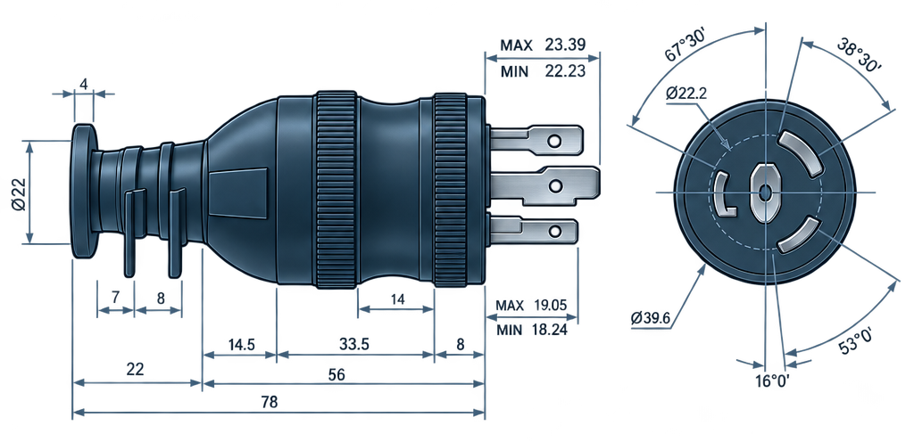 Outline dimension drawing of the BPL-L620A