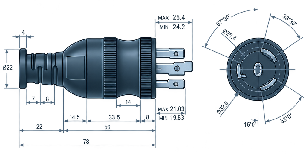 Outline dimension drawing of the BPL-L630A